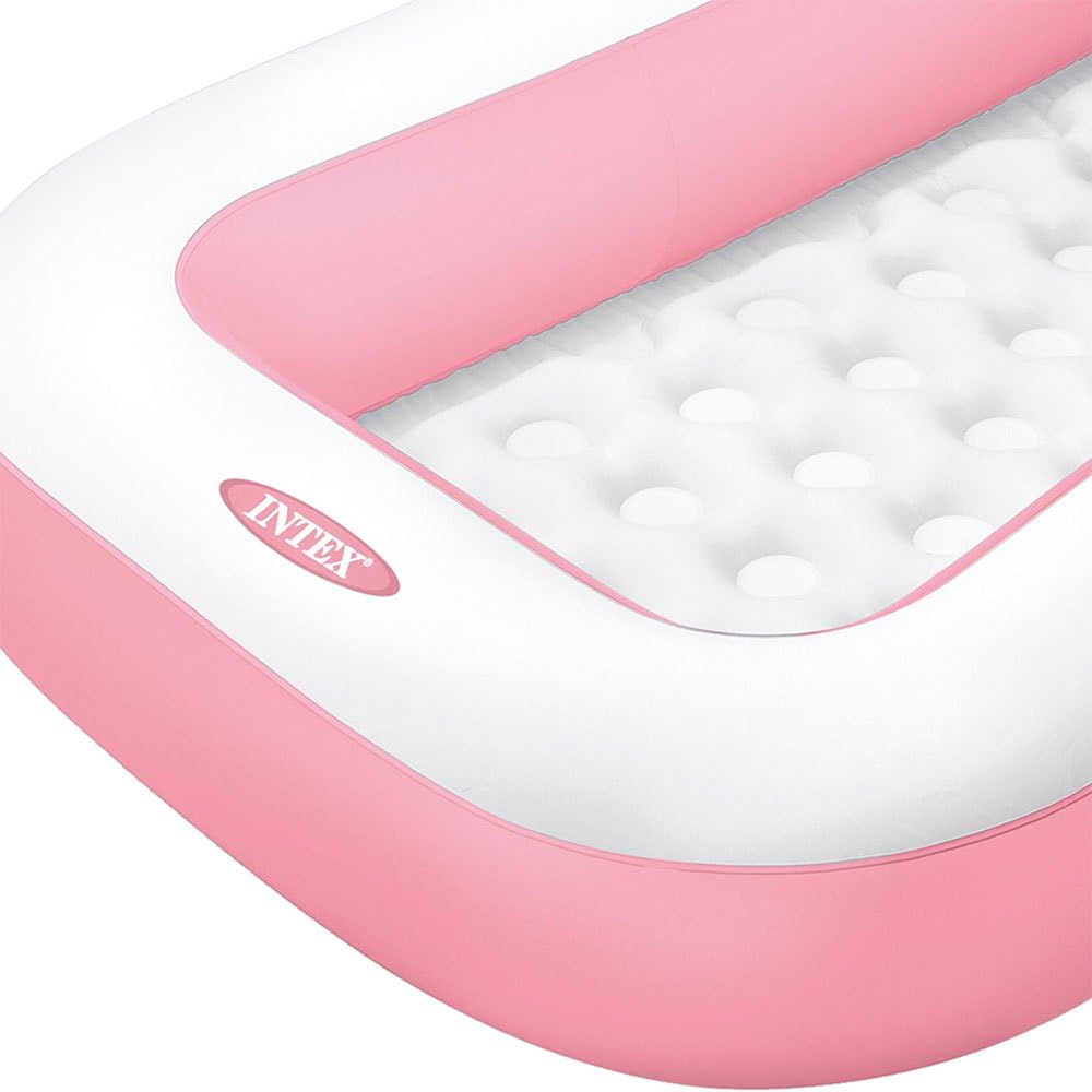 Intex 58423NP - Piscina Gonfiabile Rettangolare Rosa, Vinile, Rosa, 166x100x25 cm