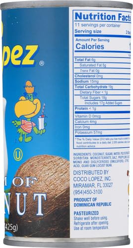 Coco Lopez Coconut Cream Tin 425 g.