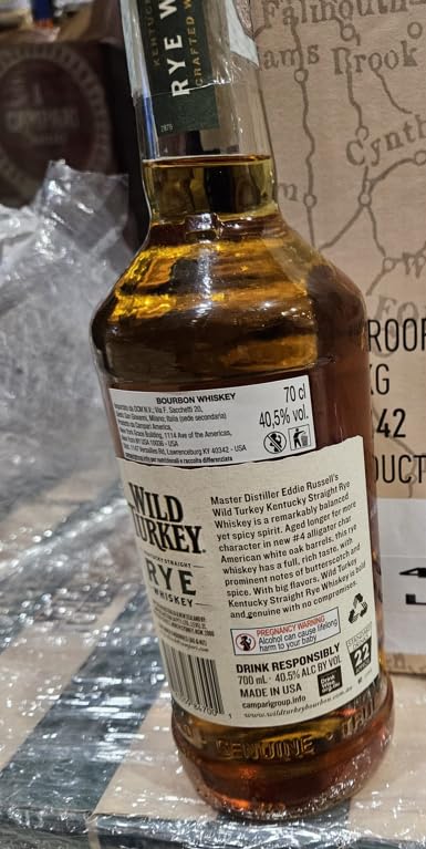 Wild Turkey - Rye, 70 cl, Kentucky Straight Rye Whiskey, 40,5% Vol
