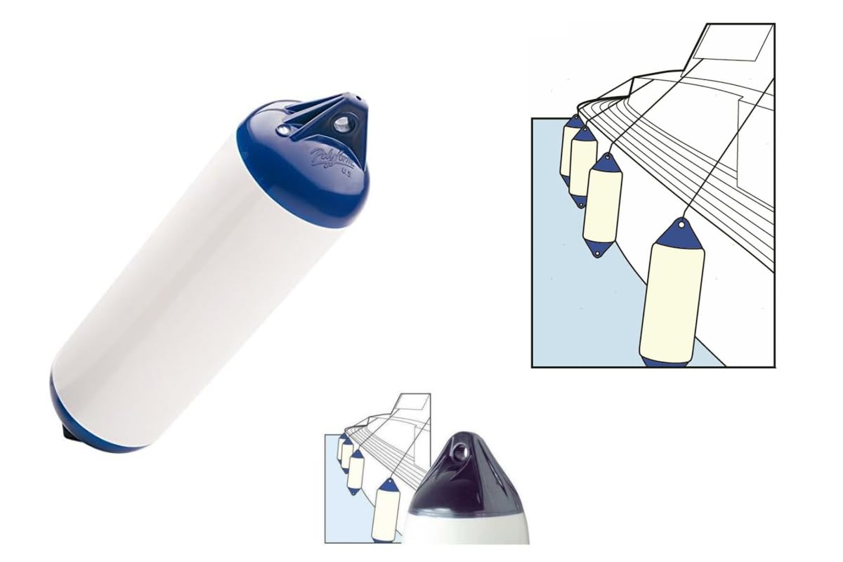 CG94 Parabordo F3, Bianco con Tappo Blu, 22 x 76 cm