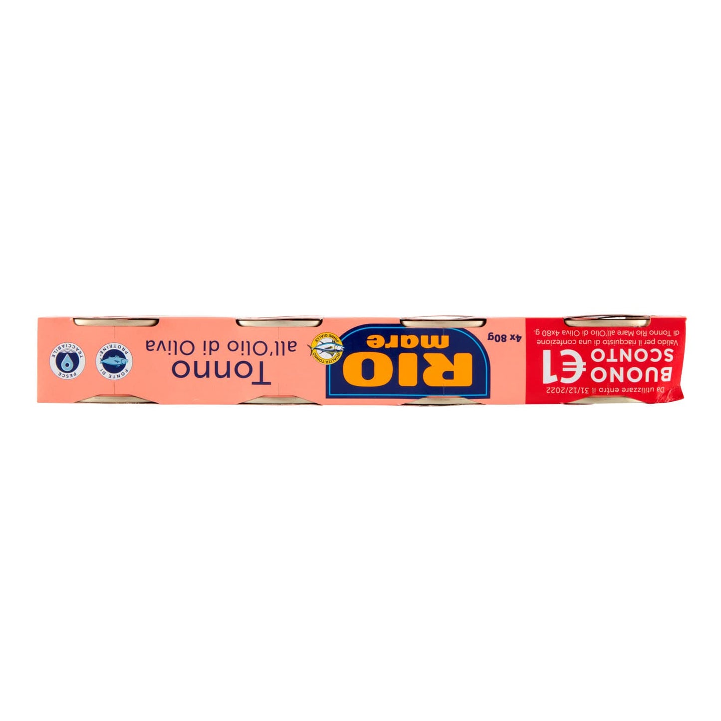 Rio Mare - Tonno all'Olio di Oliva, Qualità Pinne Gialle, 4 Lattine da 80g