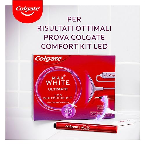 Colgate Penna Sbiancante Denti Notturna Max White Overnight, Sbiancamento Denti, Sicuro per lo Smalto 2,5ml I Riduce le macchie superficiali I