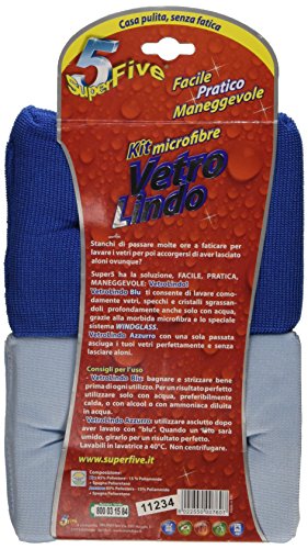 Superfive Vetrolindo Microfibra di Vetro Kit, 24 cm x 18.6 cm Dimensio