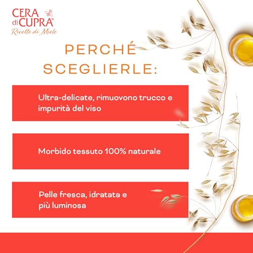 Cera di Cupra Ricetta di Bellezza Salviette Struccanti per Viso e Occhi, 20 Pezzi