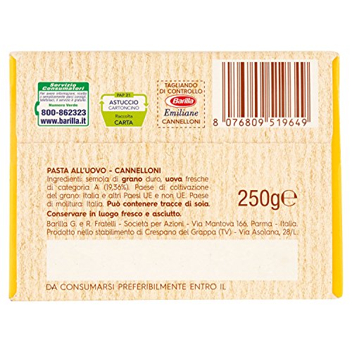Barilla - Emiliane, Cannelloni all'Uovo