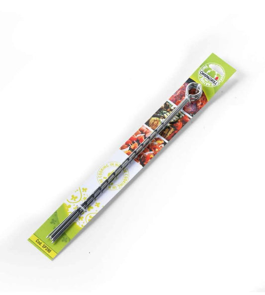 Ompagrill Spiedini In Acciaio Zigrinato