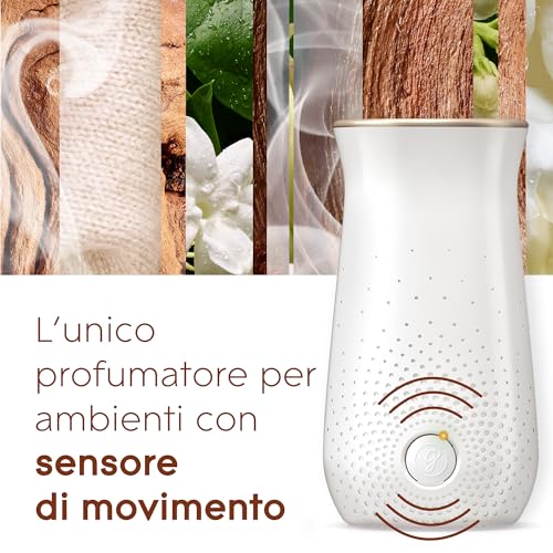 Glade Sense & Spray, Profumatore Ambiente con sensore di movimento, Fragranza Sandalo di Bali, Confezione da 1 Diffusore e 1 Ricarica