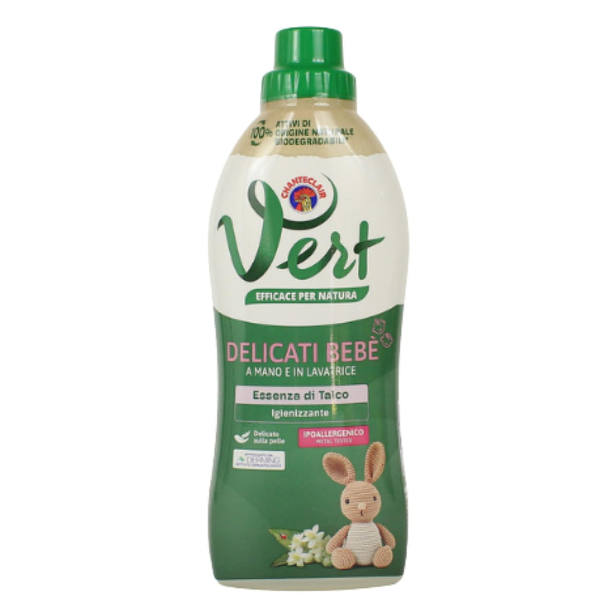 Detergente liquido per bucato capi delicati vert bebe – 750 ml kit con Spugna Brandizzata SPESA & RISPARMIO Inclusa – Variazioni 4/8/12 Pezzi