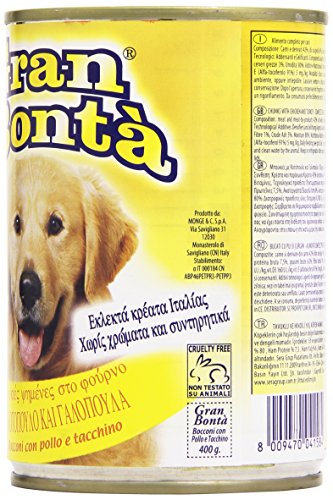 Gran Bontà Alimento Completo per Cani, Bocconi Cotti nel Forno con Pollo e Tacchino - 400 gr