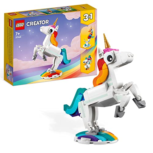 LEGO Creator Dinosauro, Modello 3 in 1, Figure del Triceratopo e Pterodattilo, Sistema di Costruzione Modulare, 31058