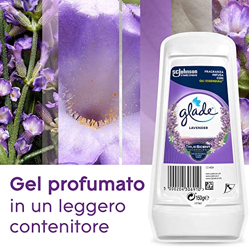 Glade Gel Assorbiodori Profumatore per Ambienti, Per Rinfrescare Stanze e Armadi, Fragranza Mughetto, Formato Scorta 12 Confezioni da 150 gr