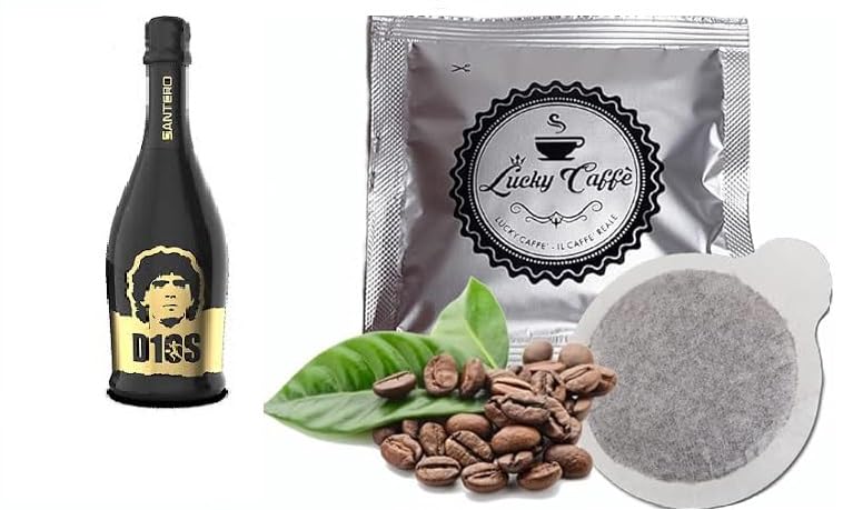 CG94-958 SANTERO D1OS EXTRA DRY 750 ML Diego Maradona in OMAGGIO 5 Cialde Lucky Caffè