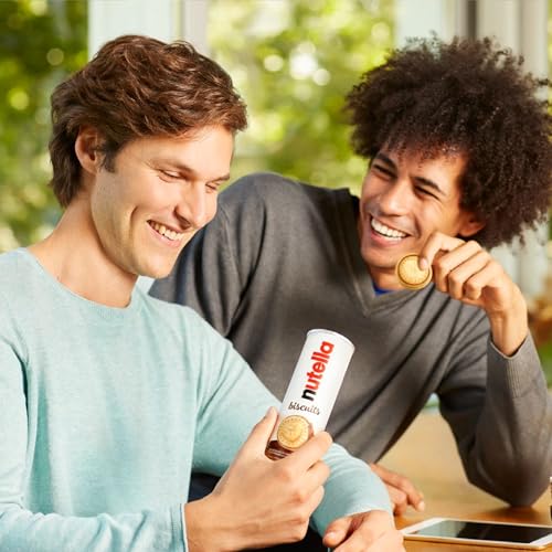 Nutella Biscuits Tubo - Croccanti Biscotti con un Cremoso Ripieno di Nutella, con Farina di Frumento e Zucchero di Canna, Ideali come Colazione, Snack e Merenda, 1 Confezione da 166 gr