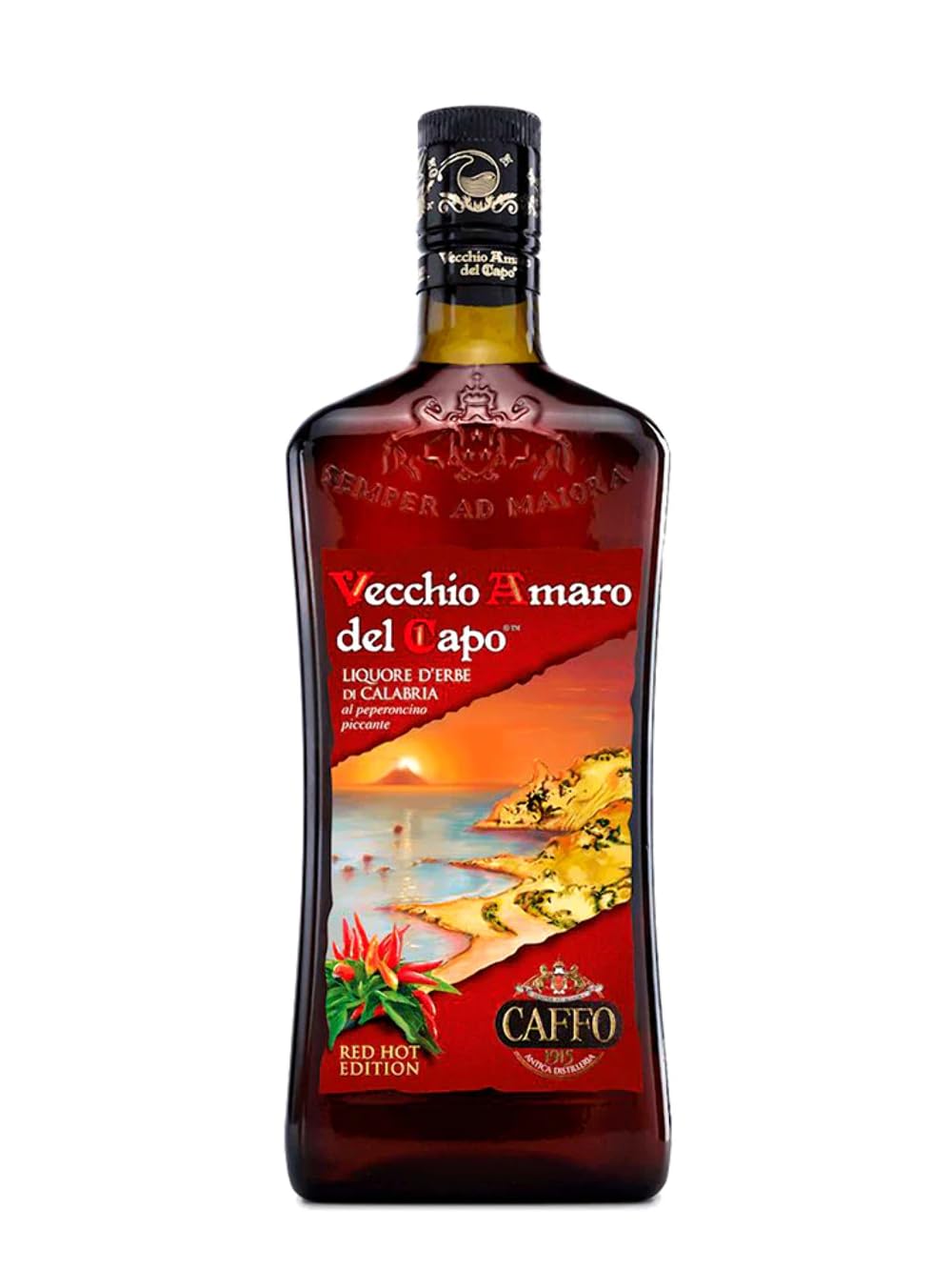CAFFO VECCHIO AMARO DEL CAPO RED HOT EDITION AL PEPERONCINO PICCANTE 1 LITRO