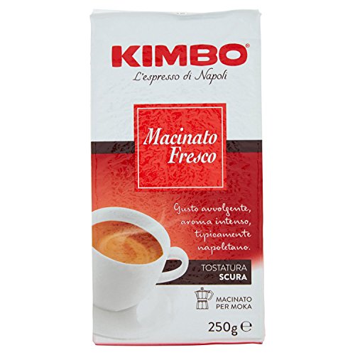 Kimbo - Macinato Fresco, Caffè di Napoli, Tostatura Media - 10 pezzi da 250 g [2500 g]