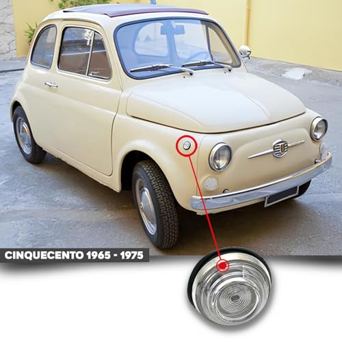 CG94 - Fanale Laterale Compatibile per Auto F. 500 FL Destro = Sinistro Bianco