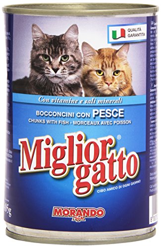 Migliorgatto - Bocconcini con Pesce, con Vitamine e Sali Minerali - 24 pezzi da 405 g [9720 g]