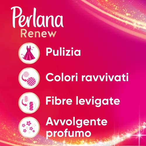Perlana Renew Caps Neri, detersivo lavatrice capsule, nuova formula 3in1, ideale per tutti i capi scuri, confezione singola da 18 lavaggi