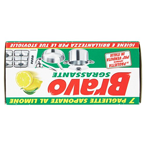 Bravo - Pagliette Saponate Al Limone per Detergenti per la Cucina, 7 Pezzi