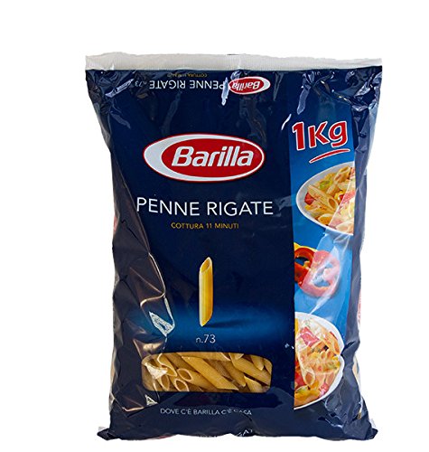 Barilla Pasta Penne rigate di Grano Duro, 1 kg x 12 confezioni