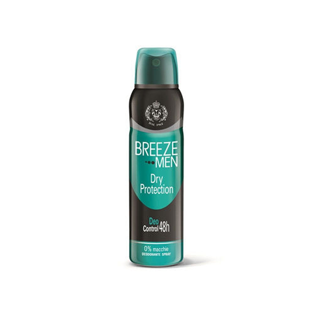 12 x BREEZE Deodorante Spray Men Dry Protection 150 Ml