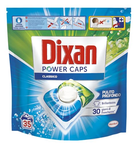 Dixan Power Caps Classico, Detersivo Lavatrice in Capsule, 5 Confezioni da 35 PZ