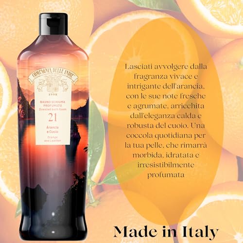 Compagnia delle Indie - Bagnoschiuma - Bagnoschiuma Donna - Bagnoschiuma Uomo - Bagno Schiuma per Pelli Sensibili - Formato 500 ml - Fatti Coccolare dalle Nostre Ricercate Fragranze