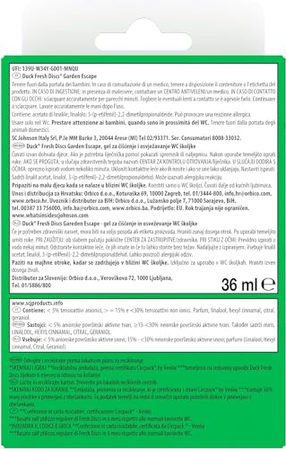 Duck Fresh Discs Base per Dischi Gel Igienizzanti WC, Fragranza Rosa e Fiori di Loto, Confezione da 1 Applicatore e 6 Dischetti