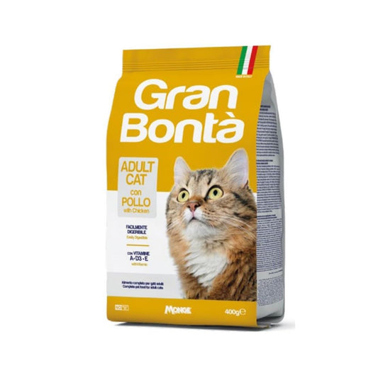 Croccantini Ideali per Gatti Gusto Pollo Monge Linea Gran Bonta' Confezione Da 400 Grammi
