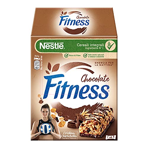 FITNESS CIOCCOLATO Barretta di Cereali con Frumento Integrale e Cioccolato 6 Pezzi