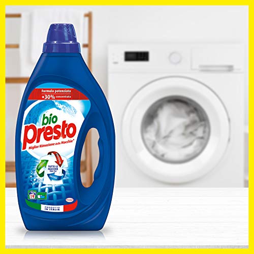 Bio Presto Liquido Classico Detersivo Lavatrice Liquido, Formula Potenziata - 6 x 19 Lavaggi (114 lavaggi)