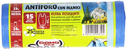 Domopak Spazzy Sacchi Nettezza Antiforo con Manici