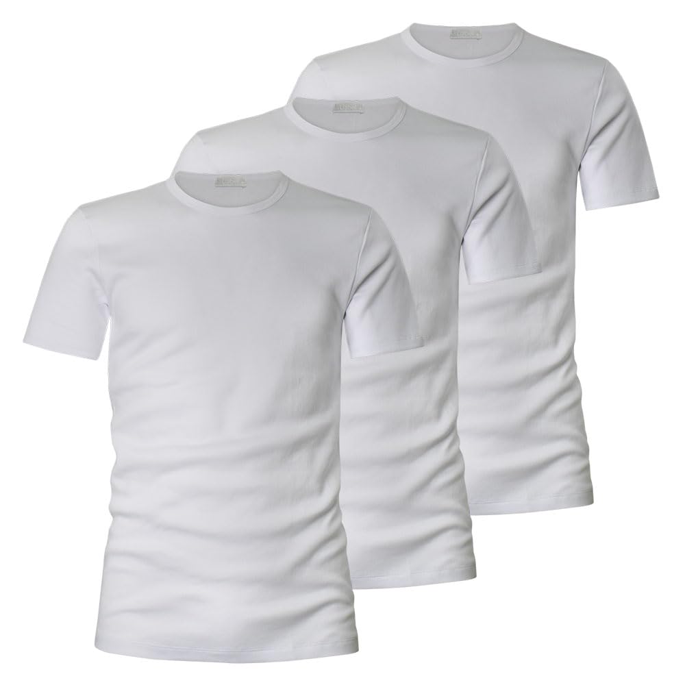 Liabel T-Shirt da Uomo Girocollo/Scollo V Caldo Cotone Athena Art. 2828 Pacco da 3