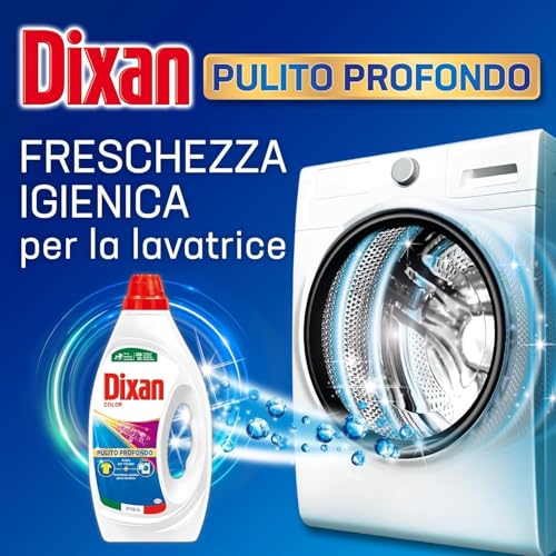 Dixan Detersivo Lavatrice Liquido Color, 5 confezioni da 22 lavaggi, 110 lavaggi totali