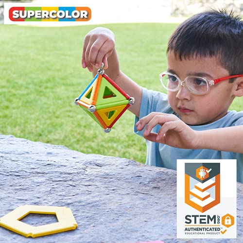 Geomag - Supercolor Costruzioni Magnetiche per Bambini, Giocattolo Magnetico Linea Green 100% Plastica Riciclata