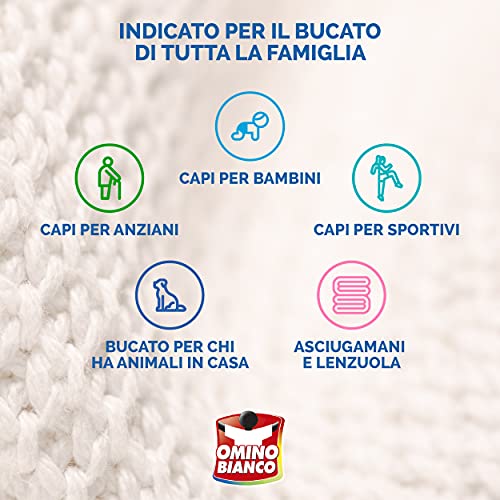 Omino Bianco - Additivo Lavatrice Disinfettante in Polvere per Bucato, Smacchia e Elimina i Cattivi Odori, con Tecnologia Deo+, 450 g