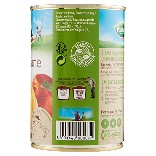 Valfrutta Pesche - Scatola da 411 gr