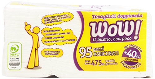 Wow! - Tovaglioli 2 Veli 40X40, 95 Pezzi