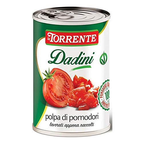 Polpa di pomodoro a cubetti da 500g Dadini - La Torrente - Cartone da 24 Pezzi