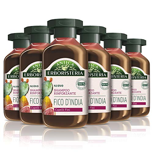 Antica Erboristeria Shampoo Rinforzante Fico D'India per Capelli Fini Con Ingredienti Naturali 250 ml Pezzi X