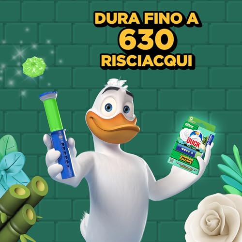 Duck Fresh Discs Base per Dischi Gel Igienizzanti WC, Fragranza Rosa e Fiori di Loto, Confezione da 1 Applicatore e 6 Dischetti