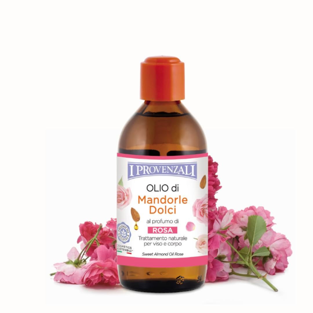 I Provenzali | Olio di Mandorle Dolci al Profumo di Rosa, 200 ml