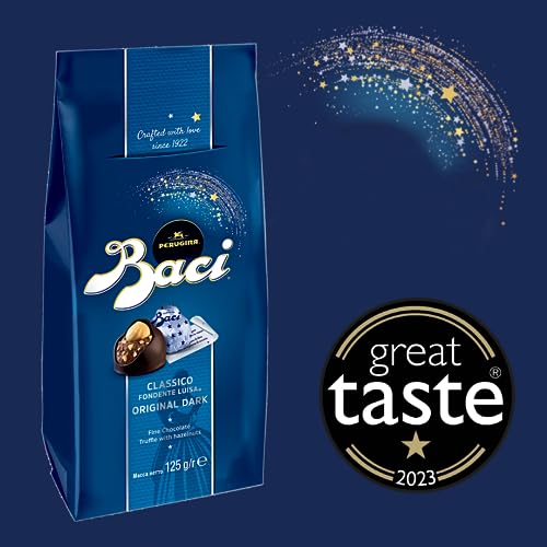 Baci Perugina Classico Cioccolatini Fondente Luisa con Gianduia Nocciola, 125g