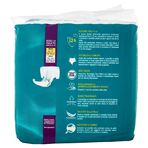 Lines Specialist Pannolone a Mutandina Maxi Plus Alta Protezione per Incontinenza Uomo Donna, Taglia Grande, Confezione da 12