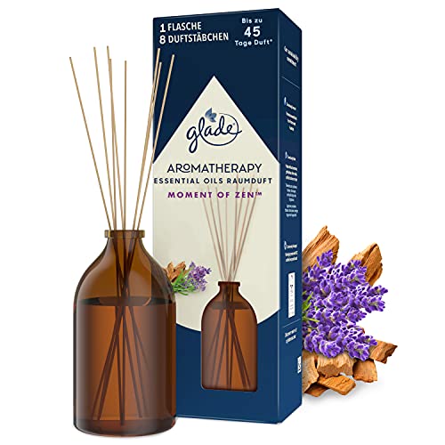 Glade Aromatherapy Essential Oils - Profumo per ambienti, Momento of Zen, lavanda + sandalo, profumo per ambienti con oli essenziali, 80 ml