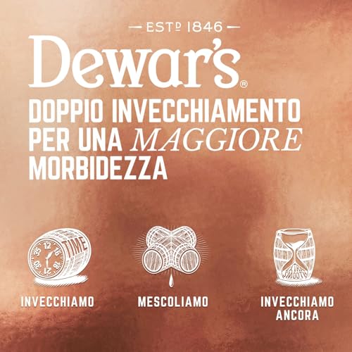 Dewars White Label Blended Scotch Whisky, 40% ABV, 70cl / 700ml, Rifinito in Botti di Rovere Selezionate