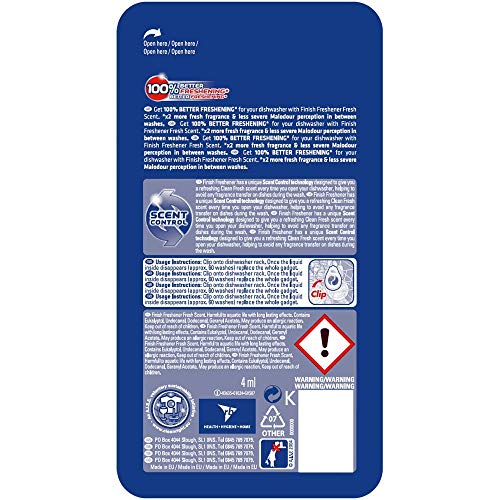 Finish Deodorante per lavastoviglie, 5 pacchetto (5 x 1 PZ)