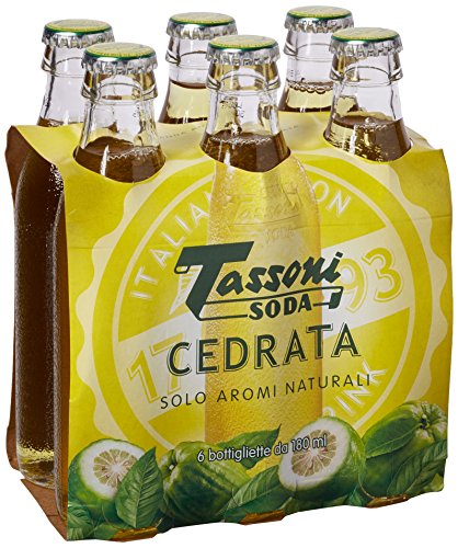 Tassoni - Cedrata Soda, 180 ml (Pacco da 6)