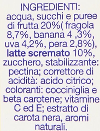 Santal - Succo Plus Fragola Banana, Con Una Goccia Di Latte - 6 pezzi da 1 l [6 l]