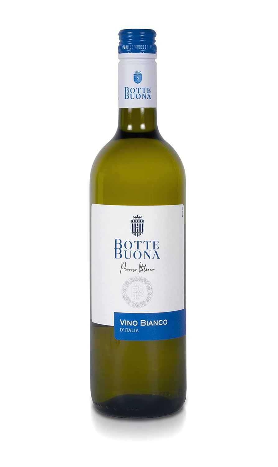 BotteBuona Vino Bianco d'Italia, Gusto Fresco e Profumo Delicato, 10.5 % Vol, Confezione con 6 Bottiglie da 750 ml